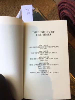 Lot 760 - The History of the Times 1785-1981. 16 vols....