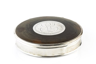 Lot 325 - A 19th century silver and tortoiseshell snuff...