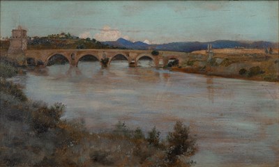 Lot 175 - Edward Robert Hughes (1851-1914) Ponte Molle,...