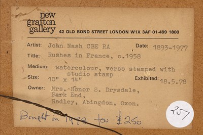 Lot 179 - John Northcote Nash (1893-1977) Rushes in...