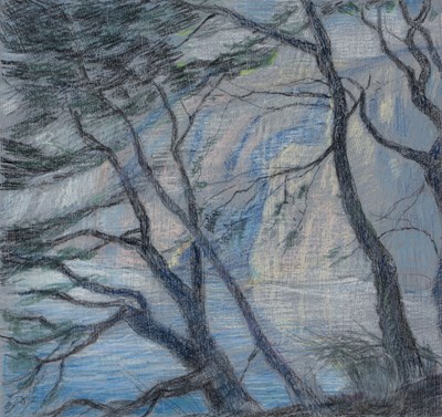 Lot 196 - Lucy Dynevor (b.1934) Trees above the Sea...