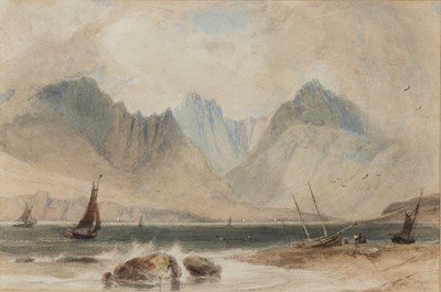 Lot 7 - William Daniell (1769-1837) Arran, watercolour,...