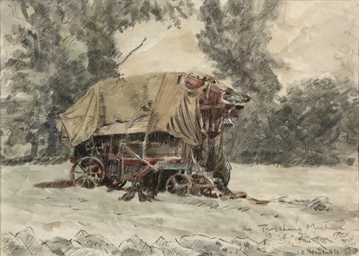Lot 12 - Sydney Edwin Huxtable (1905-1990) Threshing...