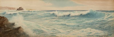 Lot 21 - Ernest Stuart (act. 1889-1915) Seascape with...