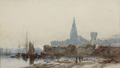Lot 35 - Paul Marny (1829-1914) View of Antwerp from...