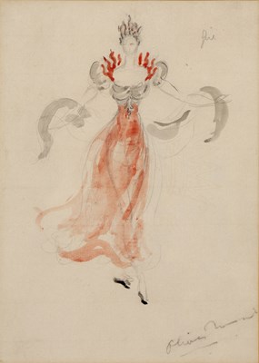 Lot 190 - Oliver Messel (1904-1978) Fire costume design...