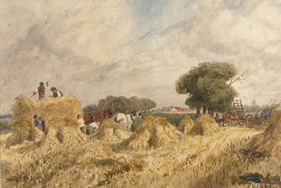 Lot 41 - Circle of David Cox (1783-1859) Haymaking,...