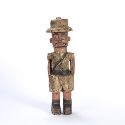 Lot 348 - A West African, Nigerian, colonial statue,...