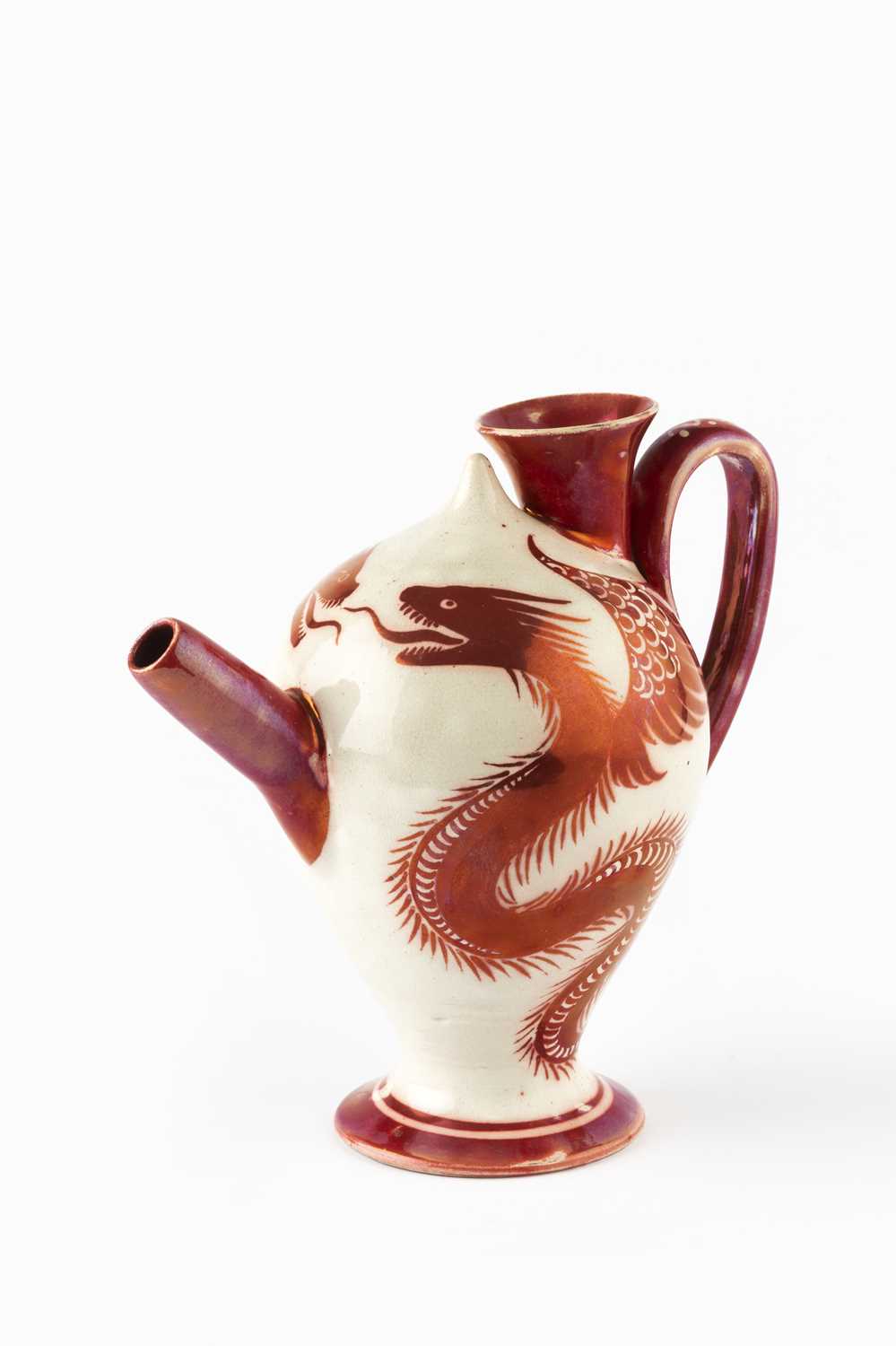 Lot 677 - William De Morgan (1839-1917) Iznik style ewer,...