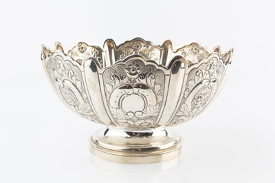 Lot 431 - A late Victorian silver rose bowl, of shaped...