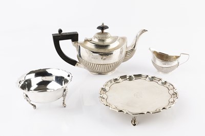 Lot 435 - A late Victorian silver waiter, with piecrust...