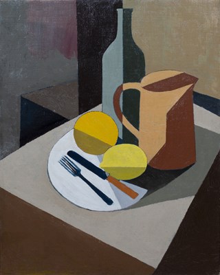 Lot 3 - George Bissill (1896-1973) Cubist still life...