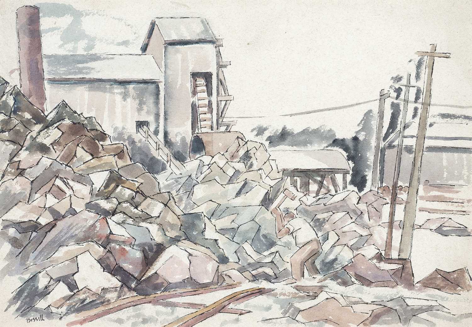 Lot 12 - George Bissill (1896-1973) Stone Breakers,...