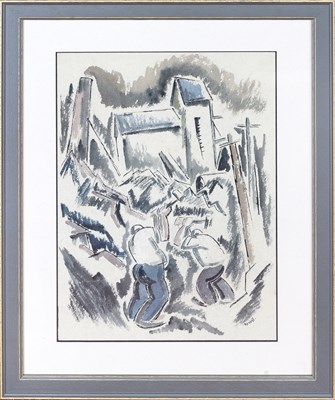 Lot 13 - George Bissill (1896-1973) Stone breakers II...