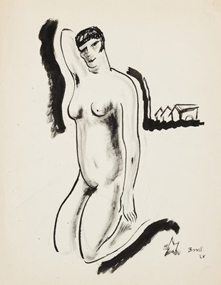 Lot 6 - George Bissill (1896-1973) Kneeling Female...
