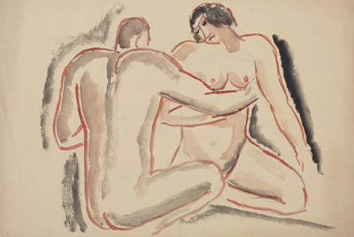 Lot 18 - George Bissill (1896-1973) Seated Nudes...