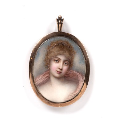 Lot 398 - 19th century English school An oval miniature...