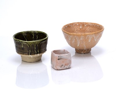 Lot 349 - Takashi Mashita (b.1952) shino glaze teabowl,...