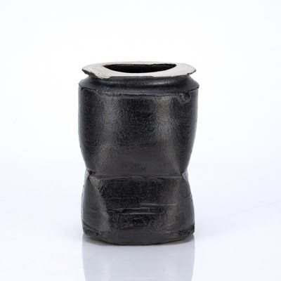 Lot 544 - Dan Kelly (b.1953) Vessel, black with white...