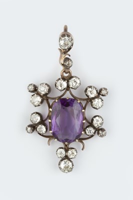 Lot 66 - A late 19th/early 20th century amethyst and...