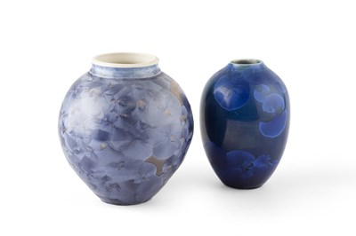 Lot 546 - Sid Oakley (1932-2004) Two vases crystalline...