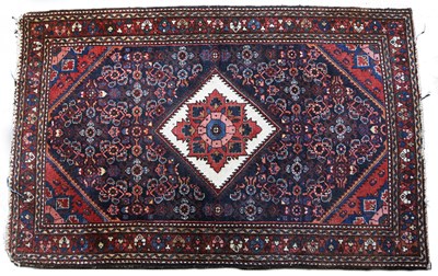 Lot 374 - A Persian Baktiari style blue and red ground...