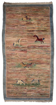 Lot 371 - A Chinese multi-coloured pictorial rug...