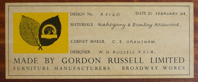 Lot 62 - W. H Russell for Gordon Russell 'Burford'...