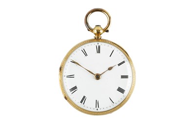 Lot 199 - A late Victorian 18ct gold open face fob watch,...