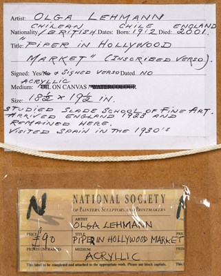 Lot 374 - Olga Lehmann (1912-2001) Piper in Hollywood...