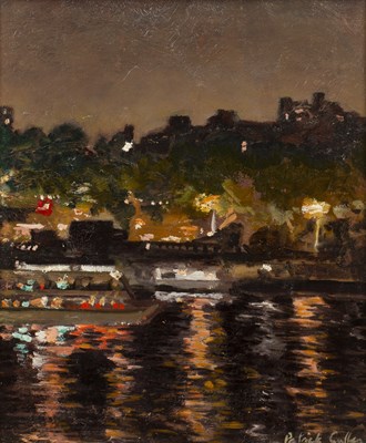 Lot 375 - Patrick Cullen (b.1949) The Thames at Night...