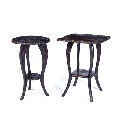 Lot 4 - Liberty & Co Two 'Japanese' occasional tables,...