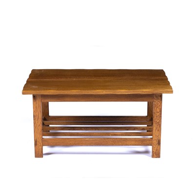 Lot 76 - Cotswold School Oak low table with facet cut...