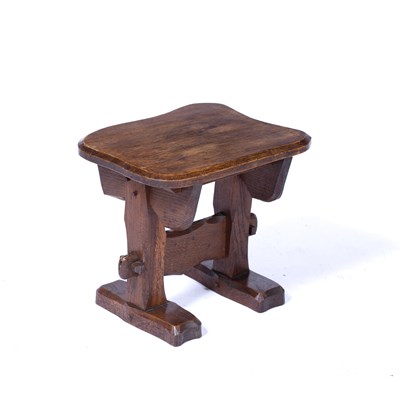 Lot 33 - 20th Century  oak stool, with pegged joints,...