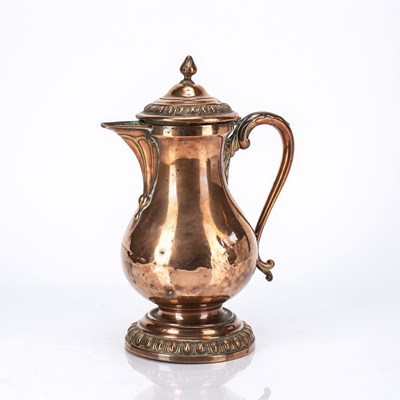 Lot 457 - Art Nouveau Copper ewer, with leaf cap handle,...