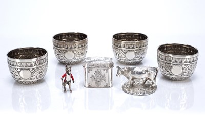 Lot 504 - Collection of silver and white metal...