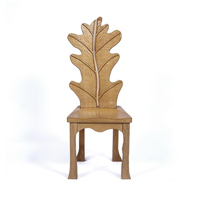 Lot 55 - Contemporary Oak, bespoke leaf chair, unmarked,...