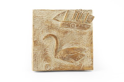 Lot 564 - John Maltby (1936-2020) Swan and Boat tile...