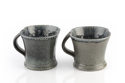 Lot 573 - Walter Keeler (b.1942) Two mugs salt glaze...