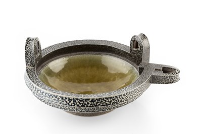 Lot 558 - Walter Keeler (b.1942) Shallow bowl salt glaze...