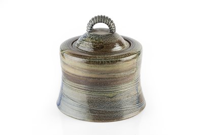 Lot 621 - Jane Hamlyn (b.1940) Large lidded vessel blue...