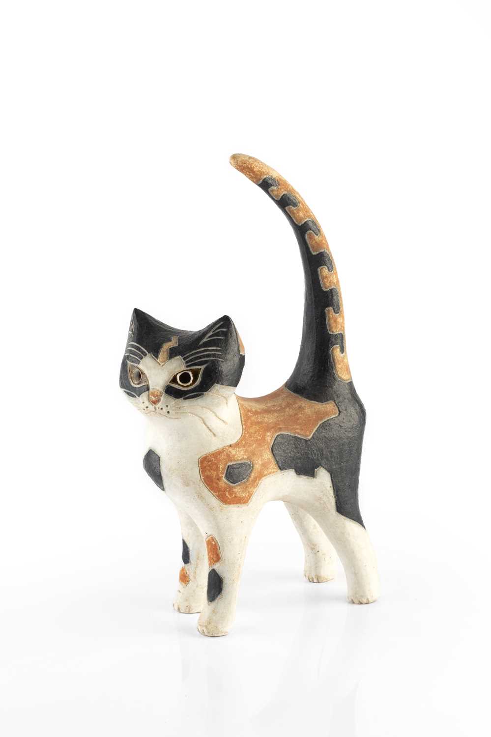 Lot 596 - Rosemary Wren (1922-2013) Model Cat stoneware,...