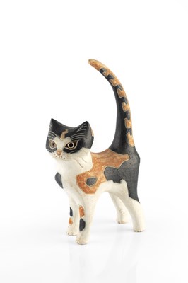 Lot 596 - Rosemary Wren (1922-2013) Model Cat stoneware,...