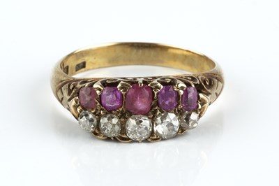 Lot 68 - A late 19th century pink stone and diamond...