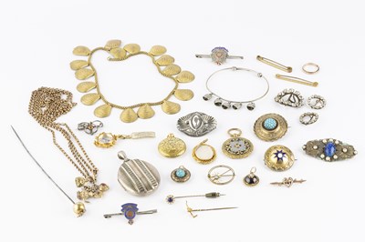 Lot 56 - A collection of antique and later jewellery,...