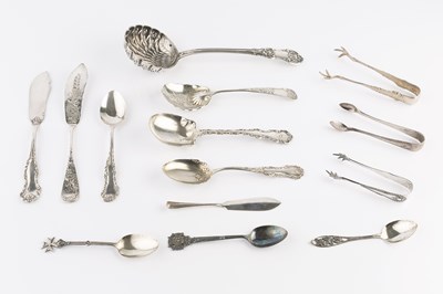 Lot 339 - A 19th century French silver sifter spoon,...