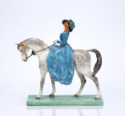 Lot 397 - Royal Worcester 'Lady riding a horse'...