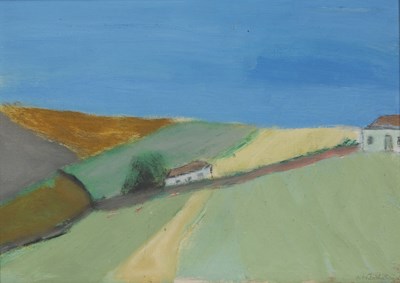 Lot 134 - Bob Bourne (1931-2021) 'Cornish landscape' oil...