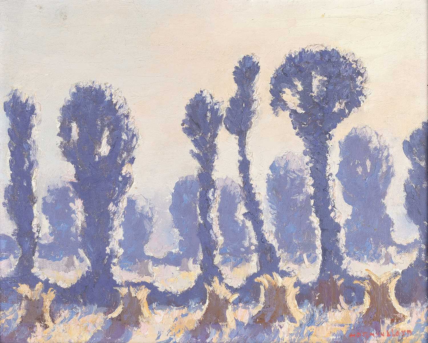 Lot 223 - Norman Lloyd (1894-1983) Trees and Field...