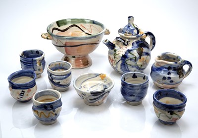 Lot 302 - Sandy Brown (b.1946) studio pottery teaset...